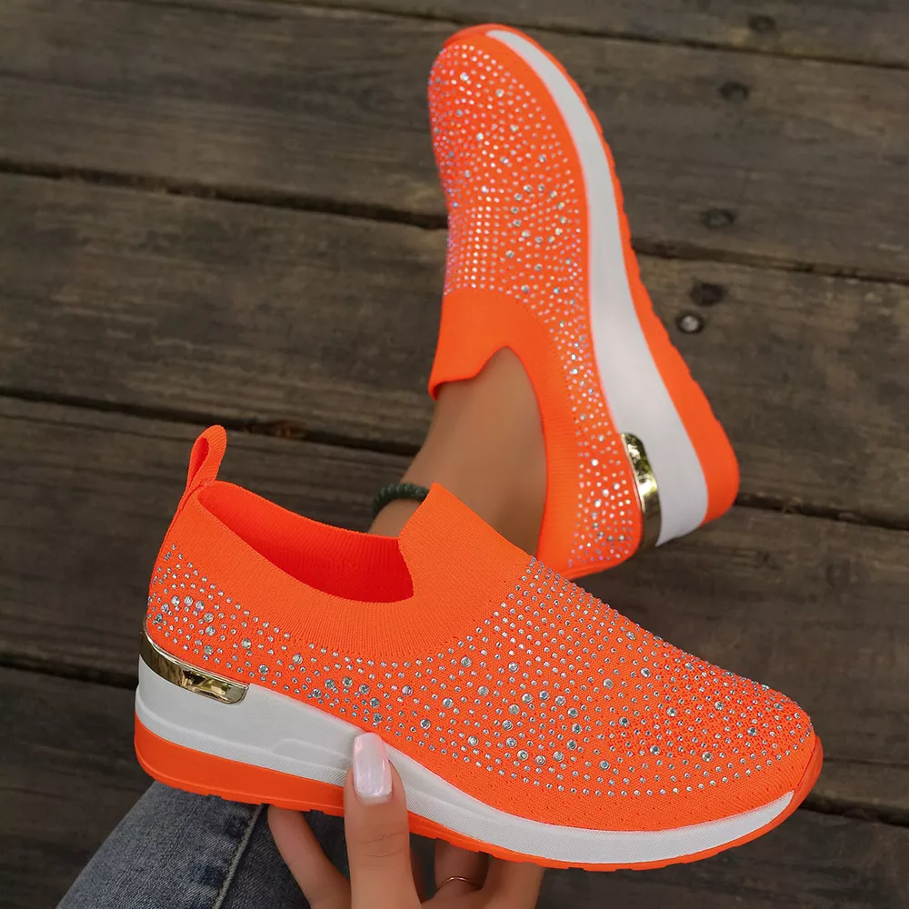 Rhinestone Round Toe Slip-Ons, image 11
