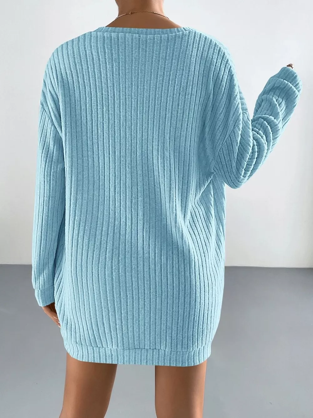 3-Piece Ribbed Knit Cardigan & Tube Top and Shorts Set, image 12