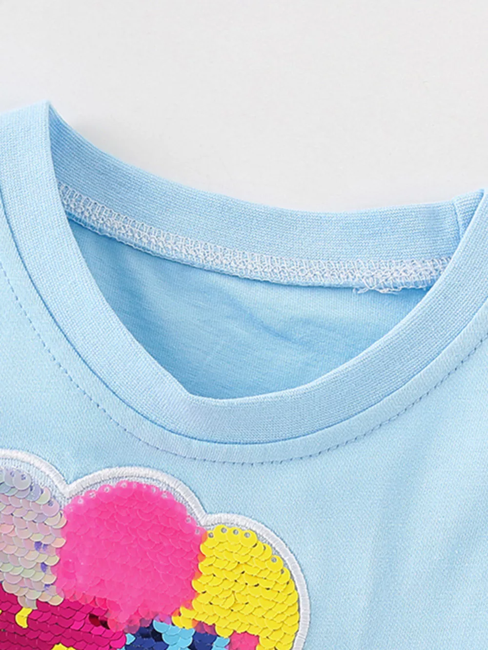 Children's Sequin Penguin Balloon Ruffle Hem T-Shirt, image 4