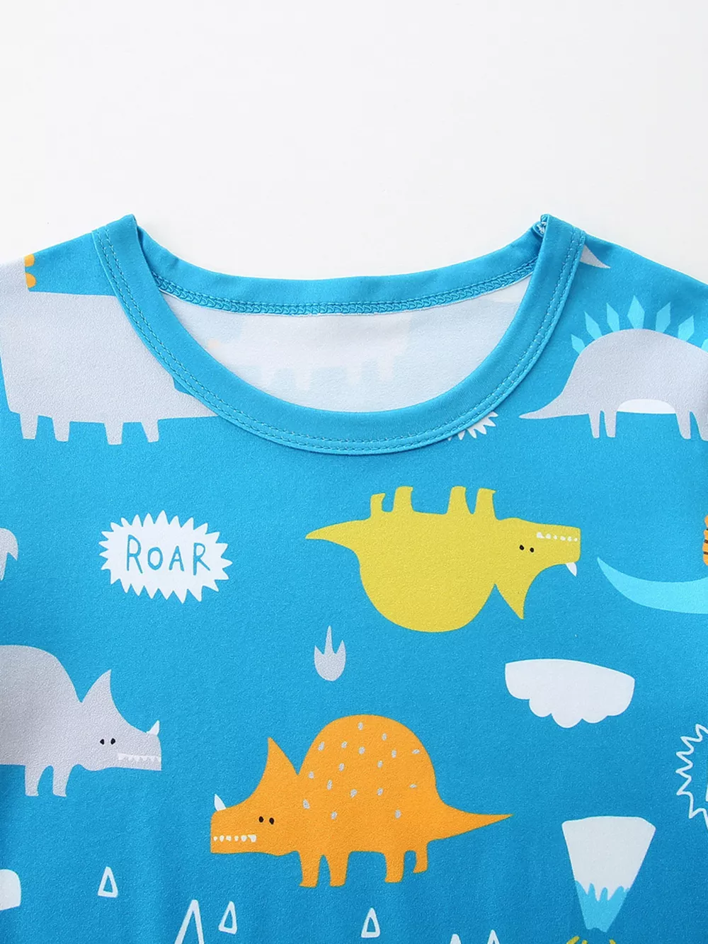 Children's Dinosaur Print Short Sleeve Pajama Set, image 3