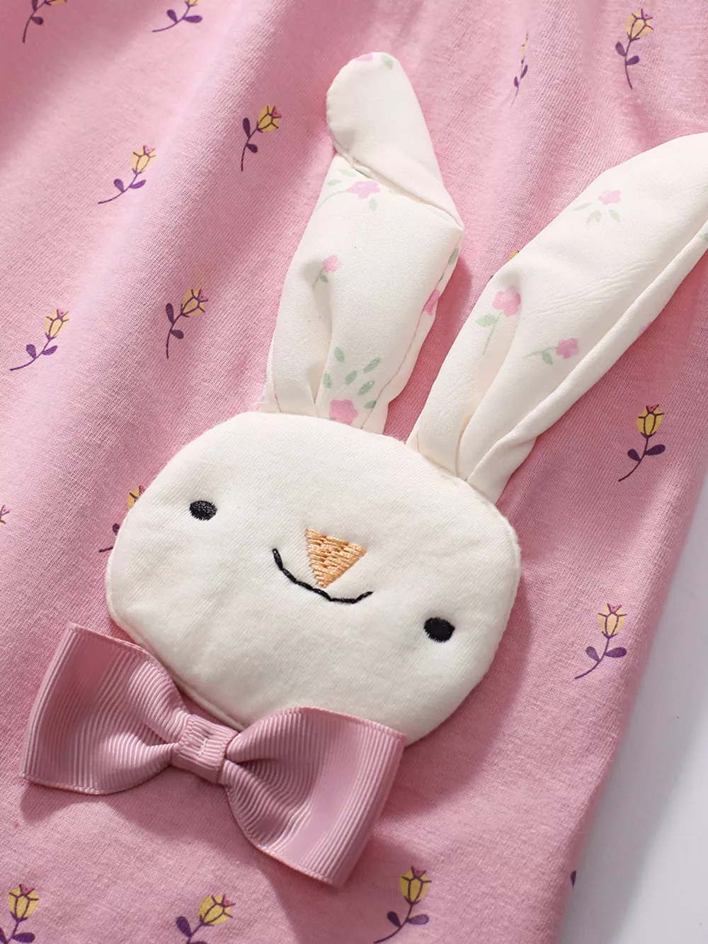 Children's Bunny Round Neck Short Sleeve Dress, image 4