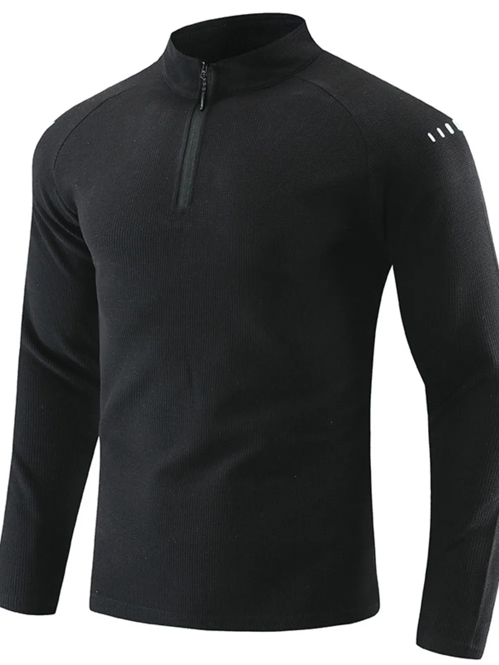 Men's Plus Size Quarter-Zip Polo with Moisture-Wicking Technology, image 8