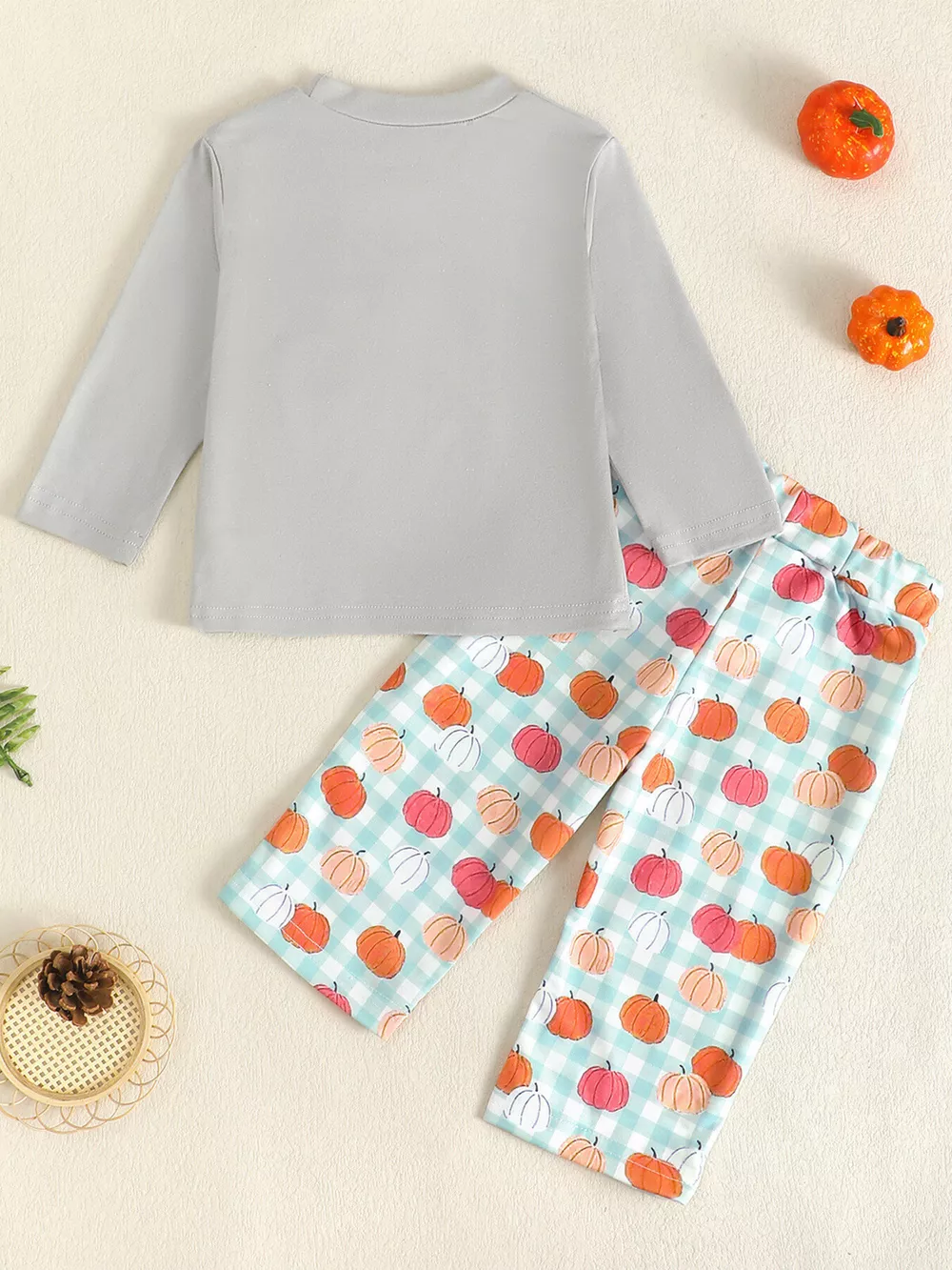Children's Pumpkin Patch Long Sleeve Top and Pants Set, image 4