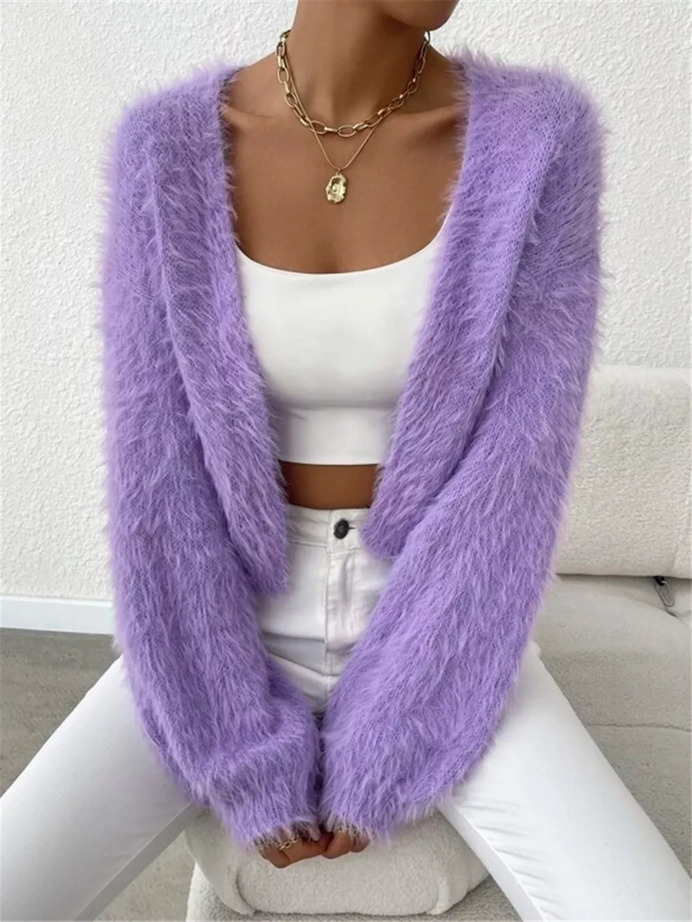 Open Front Long Sleeve Cardigan, image 11