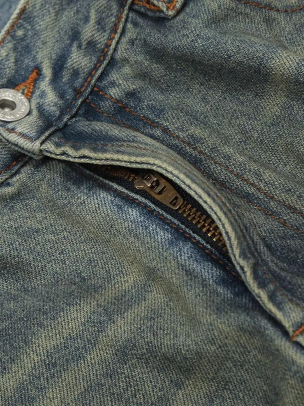 Men's Distressed Slim Bootcut Washed Jeans, image 15