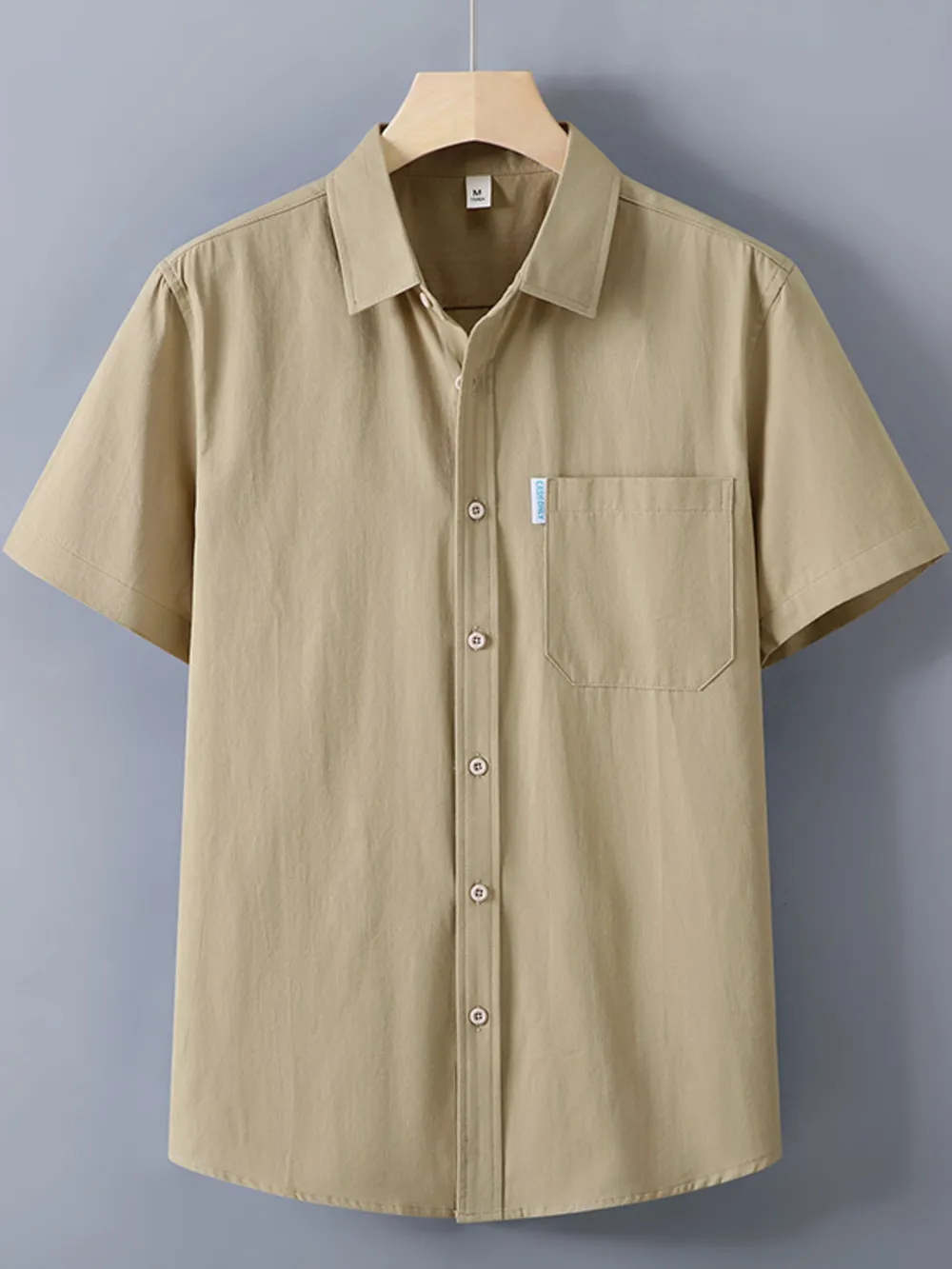 Men's Plus Size Button Up Short Sleeve Shirt, image 3