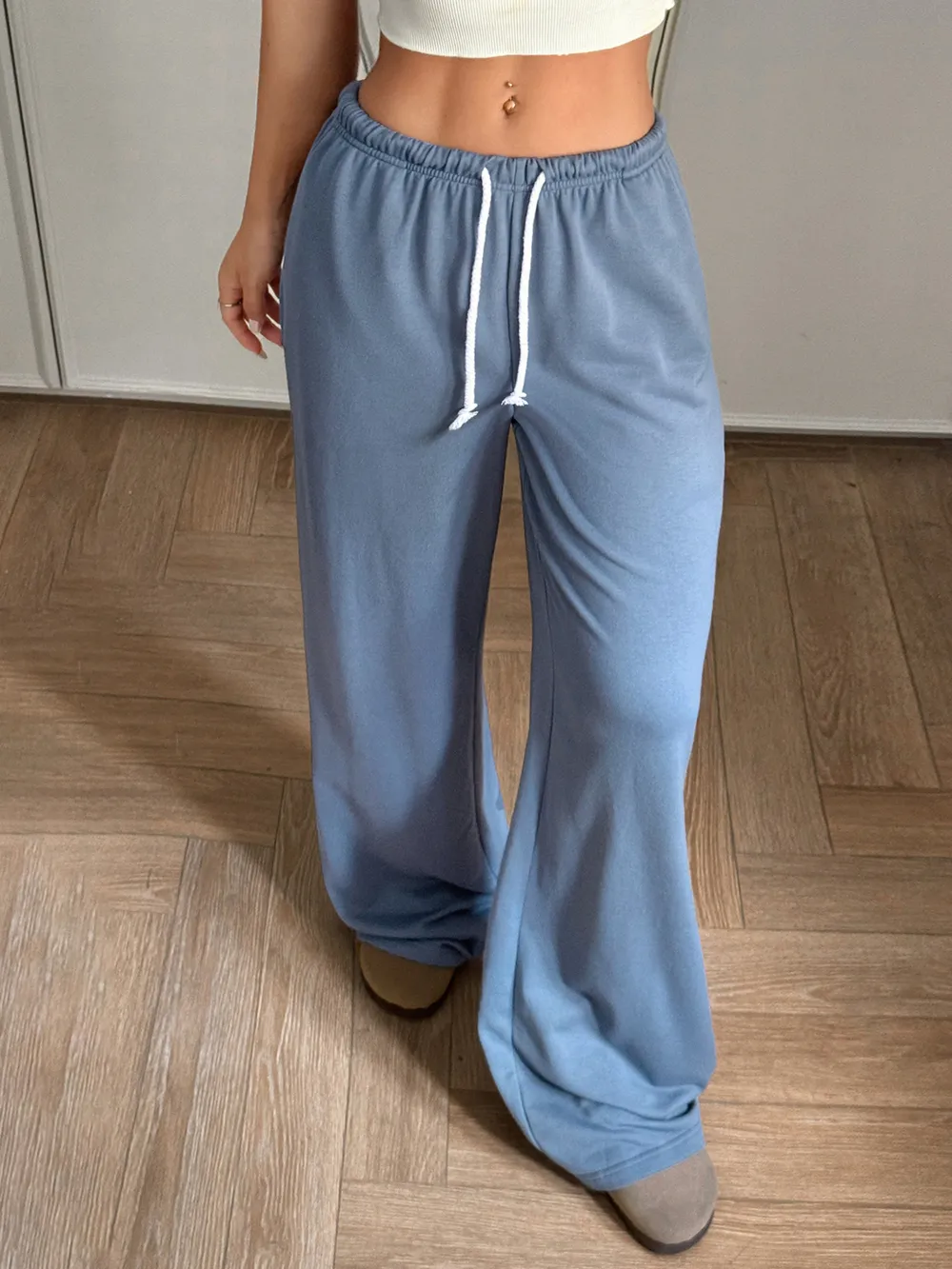 Drawstring Wide Leg Pants, image 2