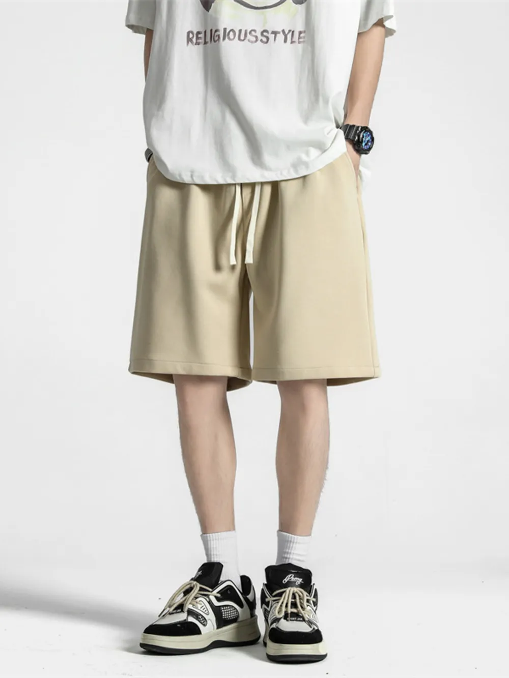 Men's Full Size Casual Loose-Fit Drawstring Shorts Plus Size, image 8