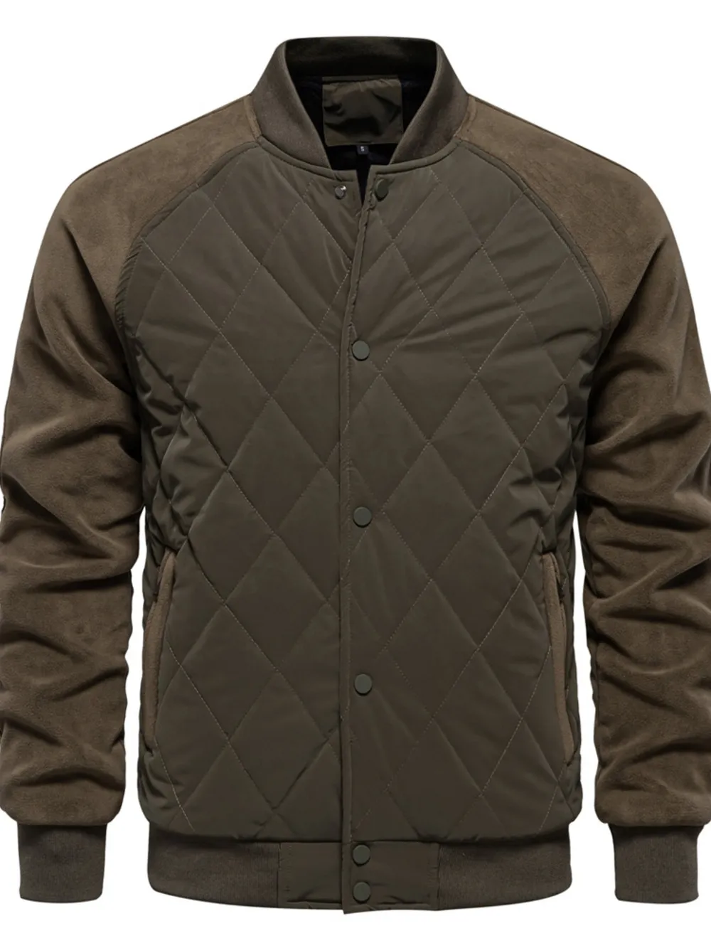 Men's Quilted Snap Down Long Sleeve Jacket, image 27