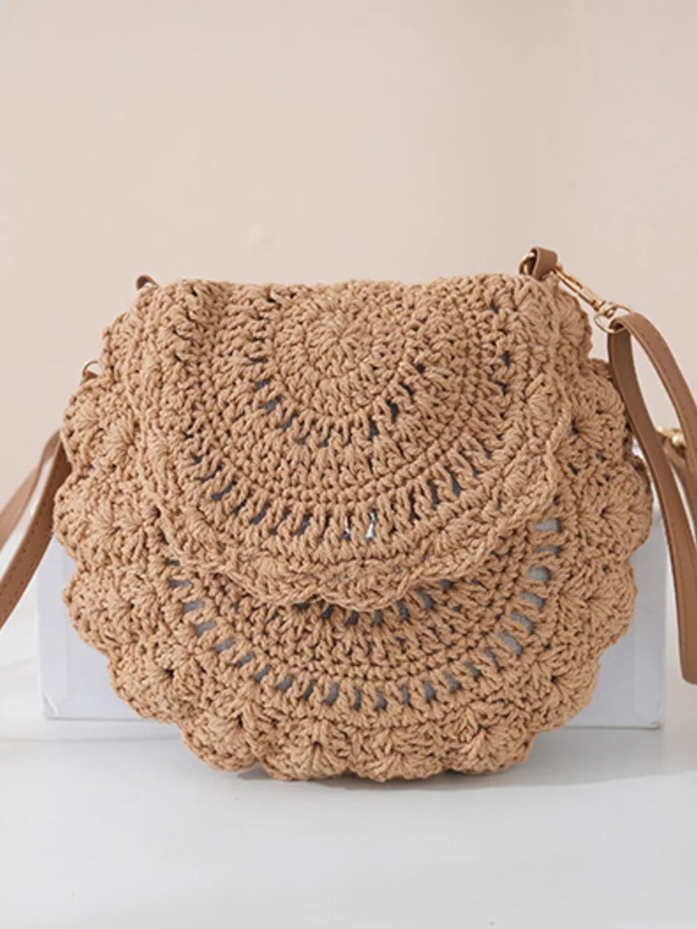 Boho Crochet Crossbody Bag, image 4
