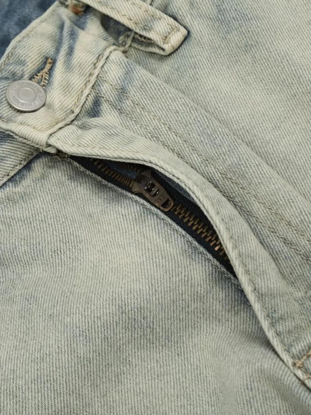 Men's Washed Multi-Pocket Straight Cargo Jeans, image 12