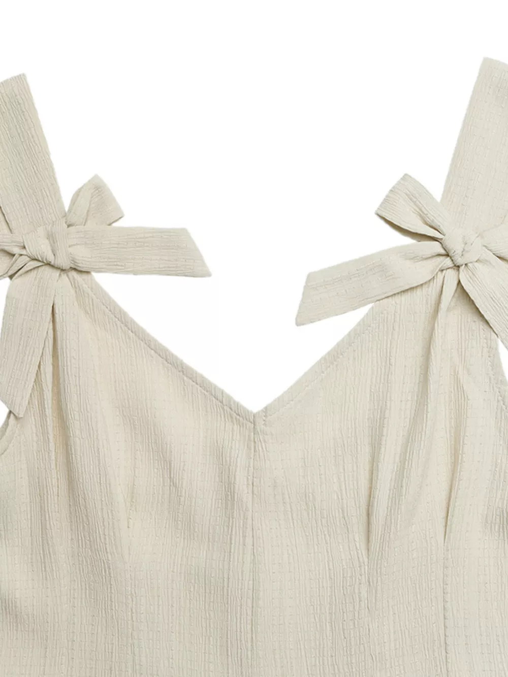 Bowknot Strap Pleated Detail Romper, image 7