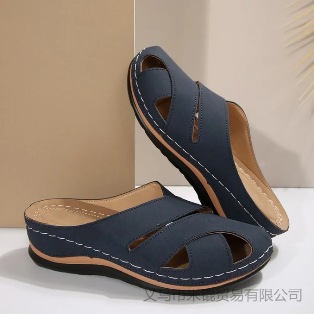 Round Toe Wedge Sandals, image 7