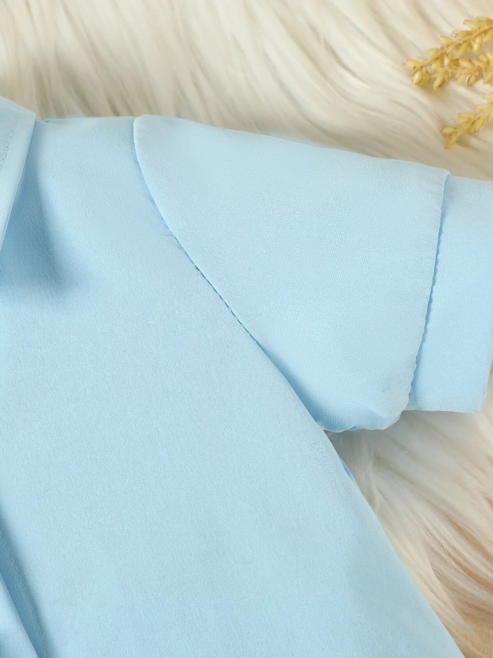 Children's Flower Decor Shirt & Pleated Skirt Set, image 12