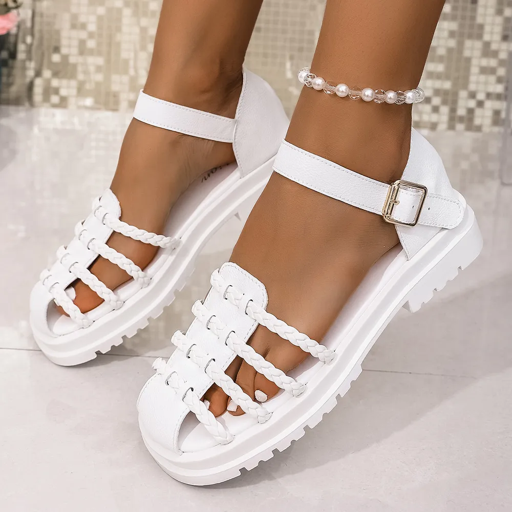 Braided Ankle Strap Sandals, image 17
