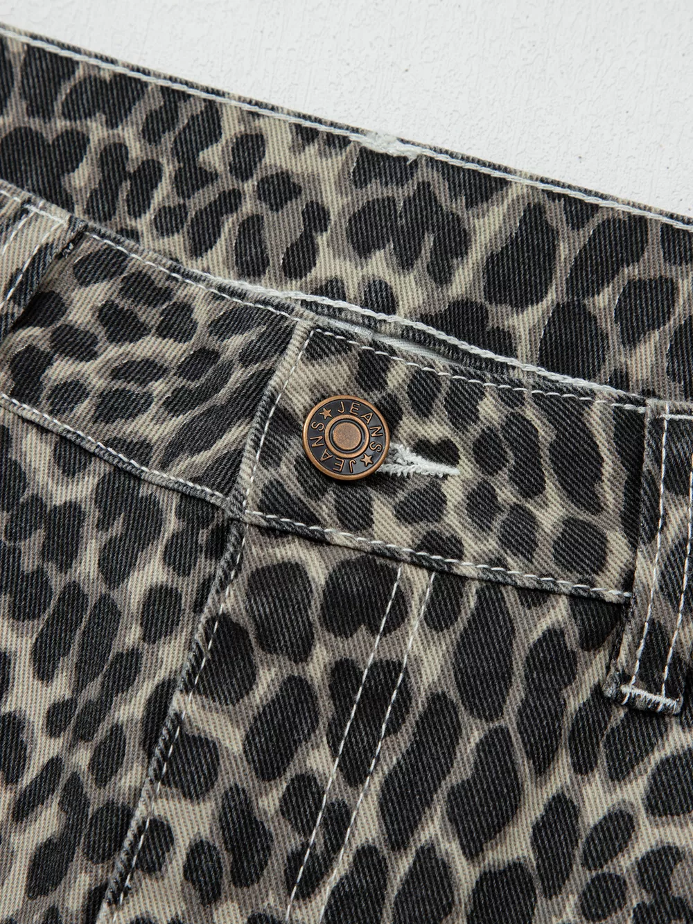 Leopard Print High Waist Barrel Jeans, image 10