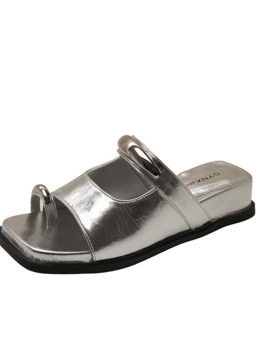 Toe Loop Cutout Platform Sandals, image 7