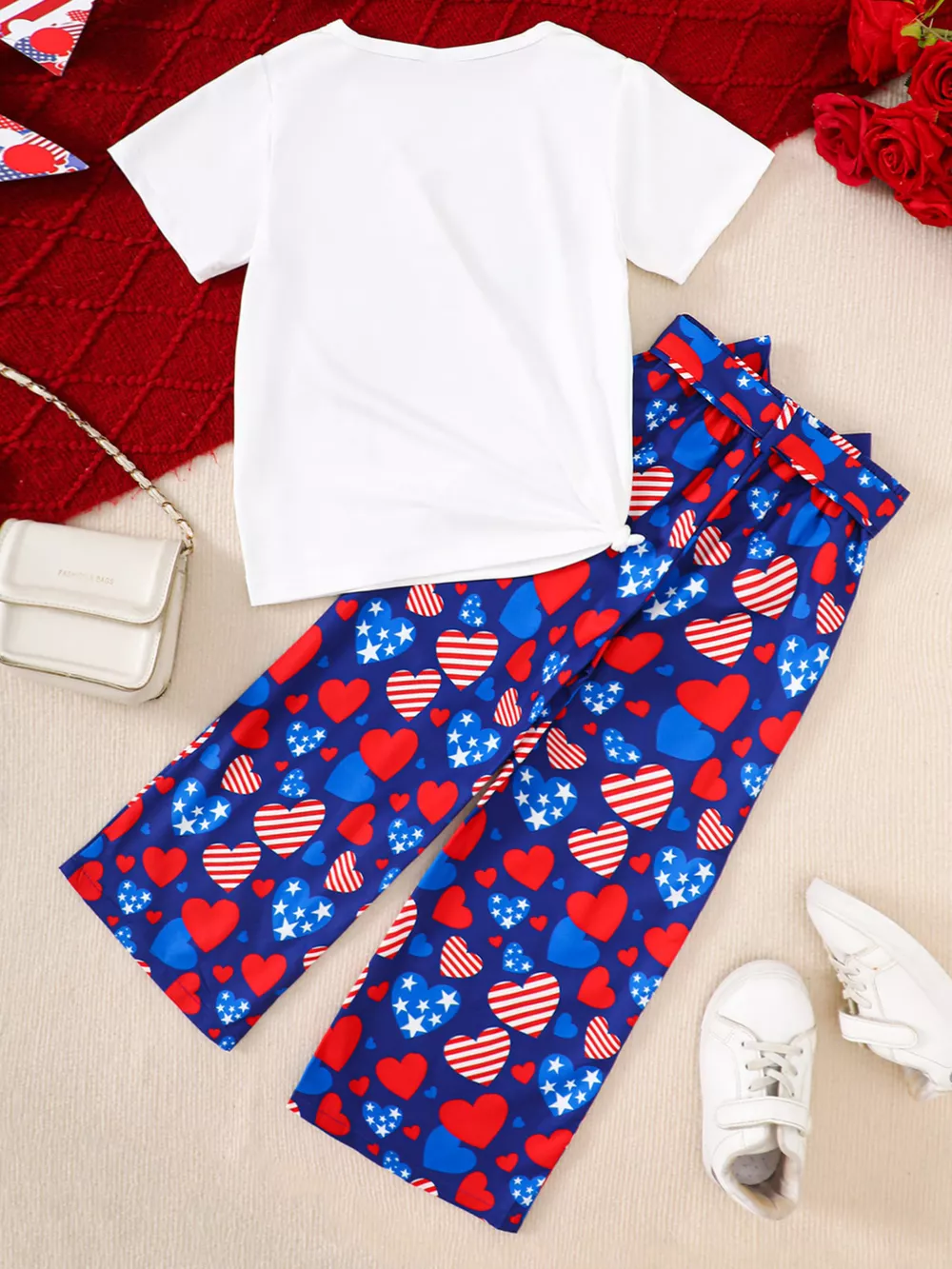 Children's Girl Graphic T-Shirt and Pants Set, image 9