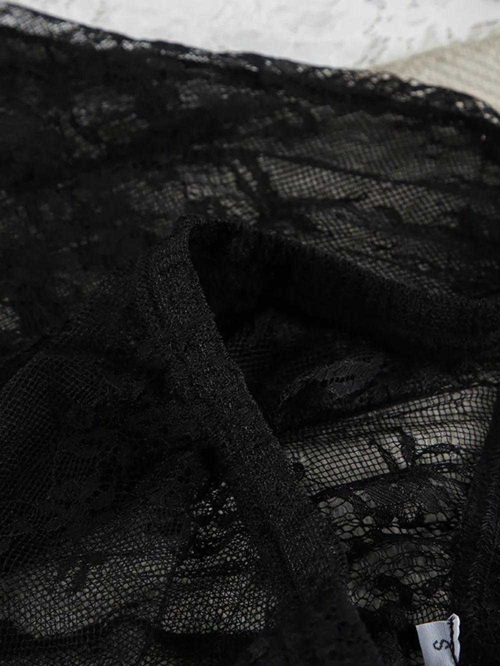 Lace Tube Top & Cardigan and Shorts Three-Piece Lounge Set, image 16