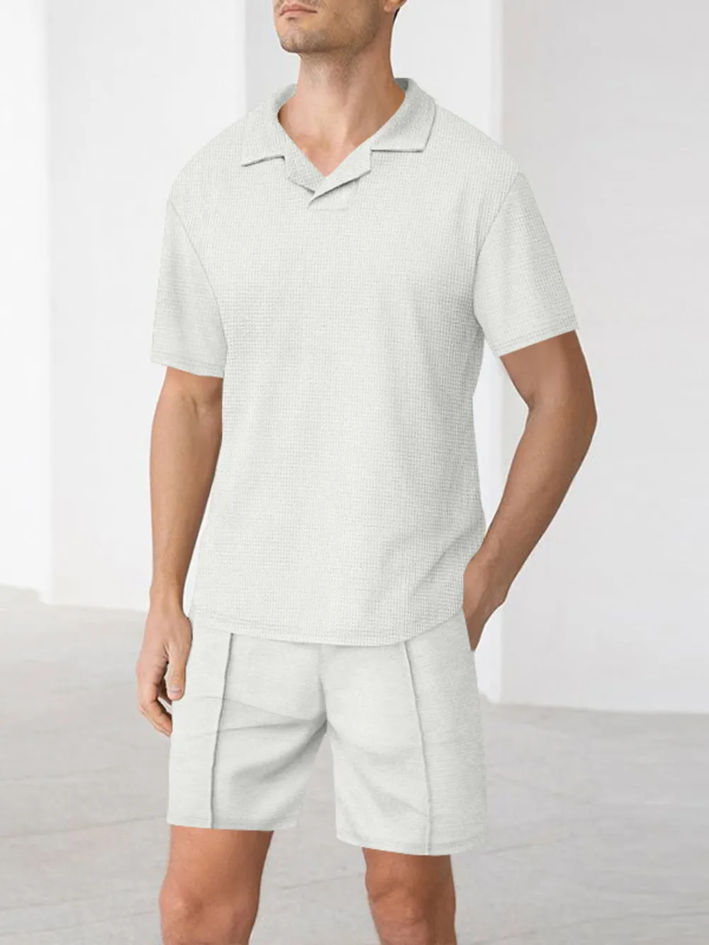 Men's Full Size Short Sleeve Top and Shorts Matching Set Plus Size, image 4