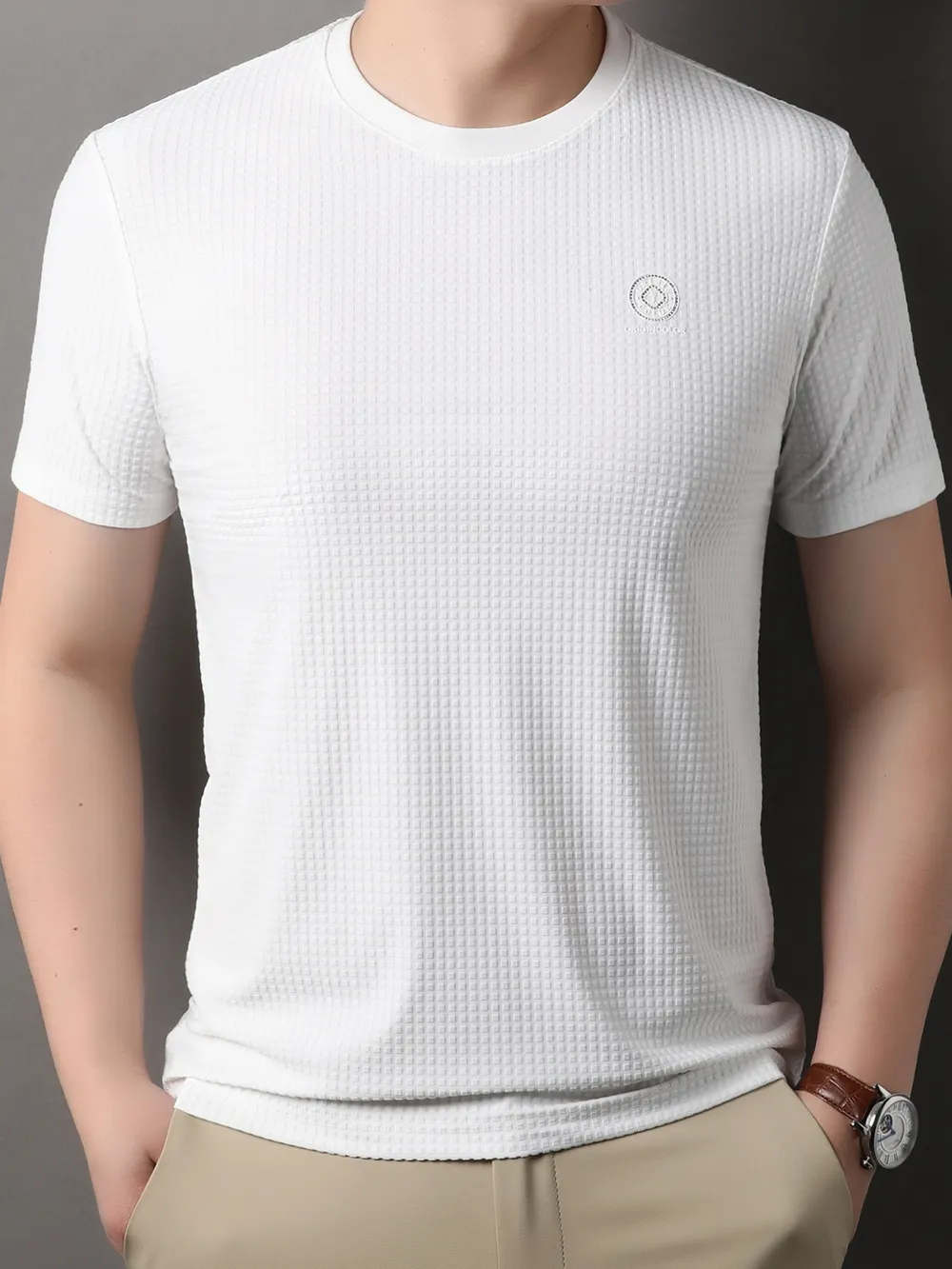 Men's Full Size Round Neck Short Sleeve T-Shirt Plus Size, image 5