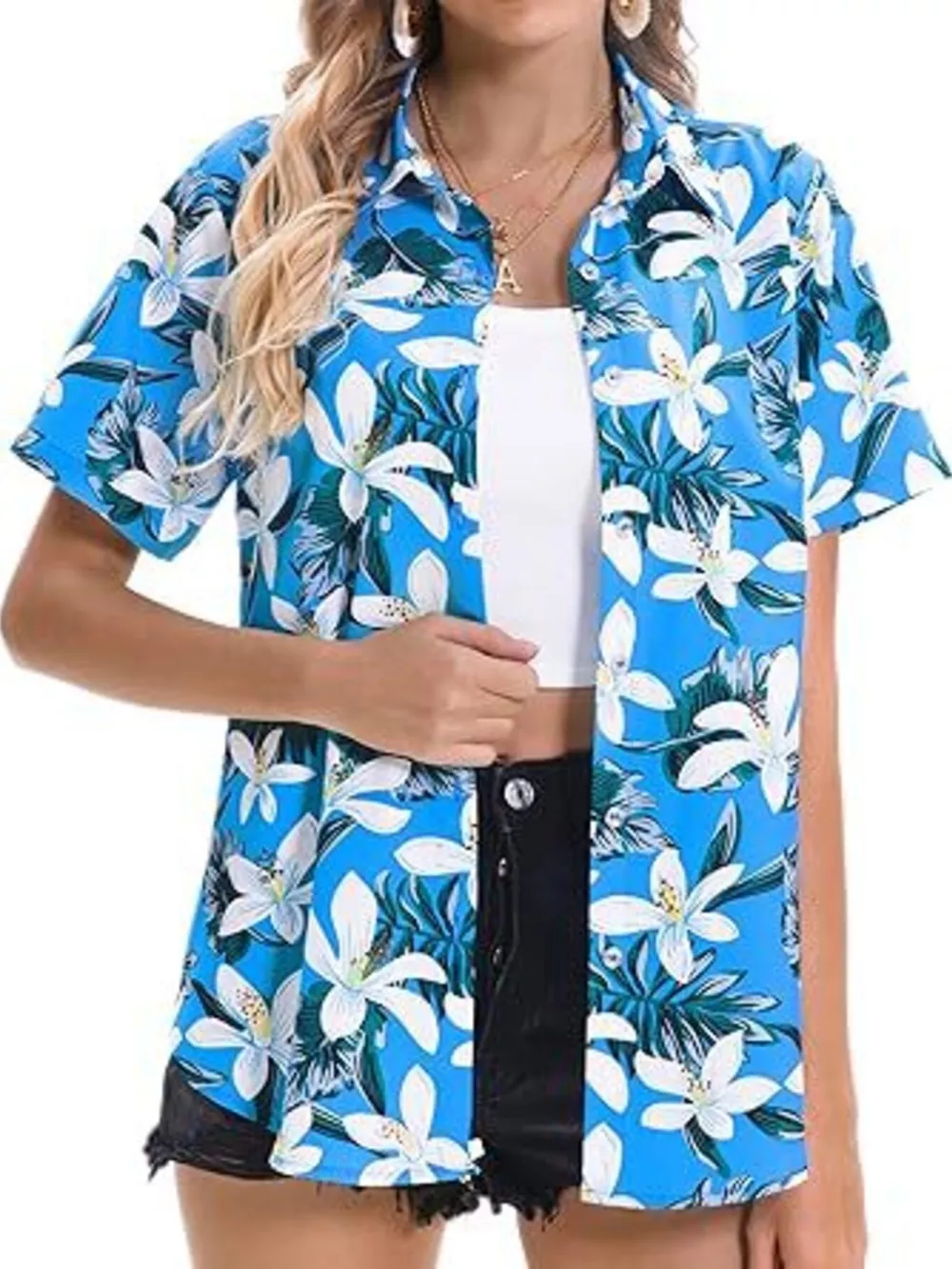 Plant Print Short Sleeve Shirt, image 14