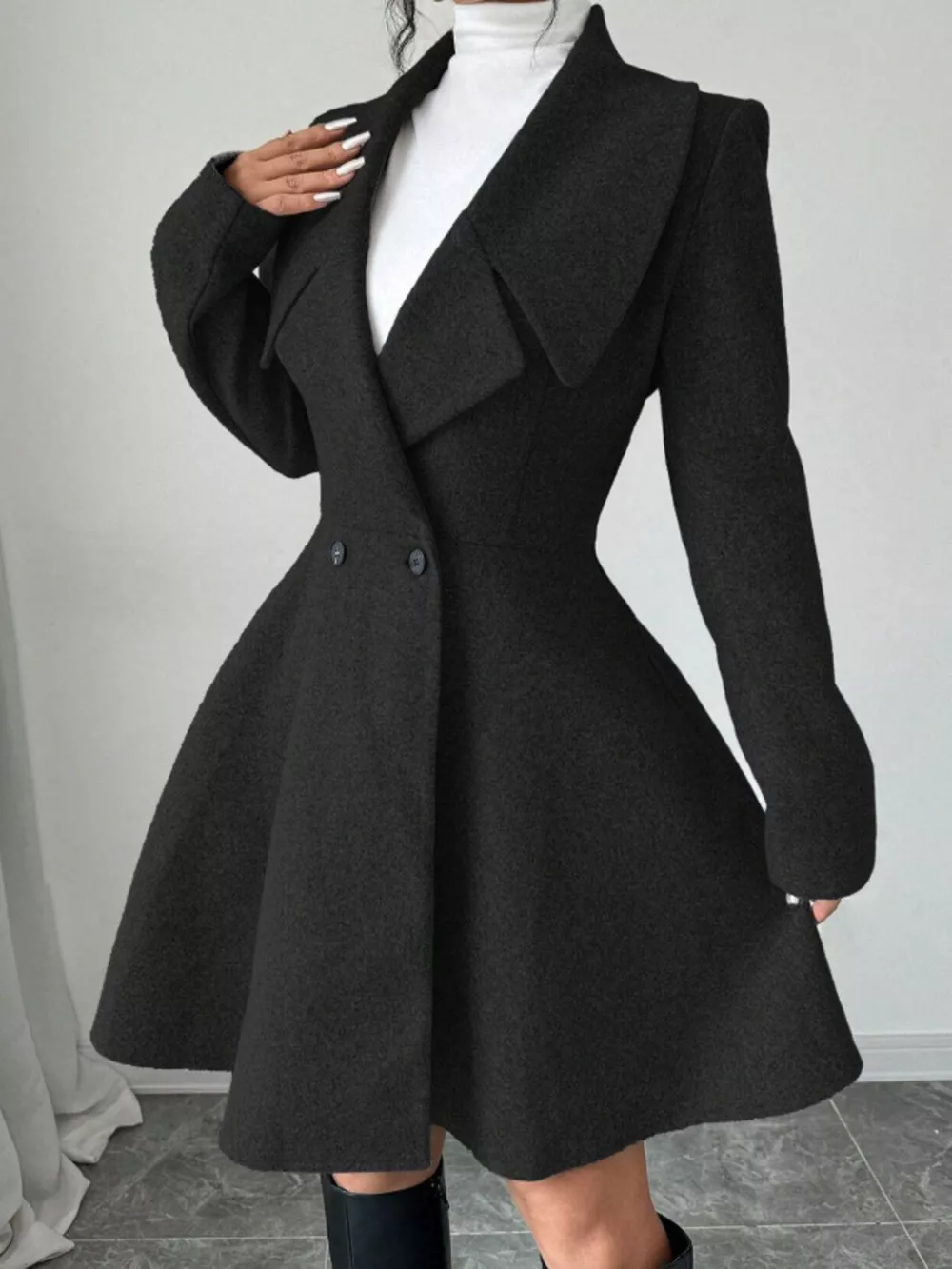 Double-Breasted Long Sleeve Outerwear, image 13