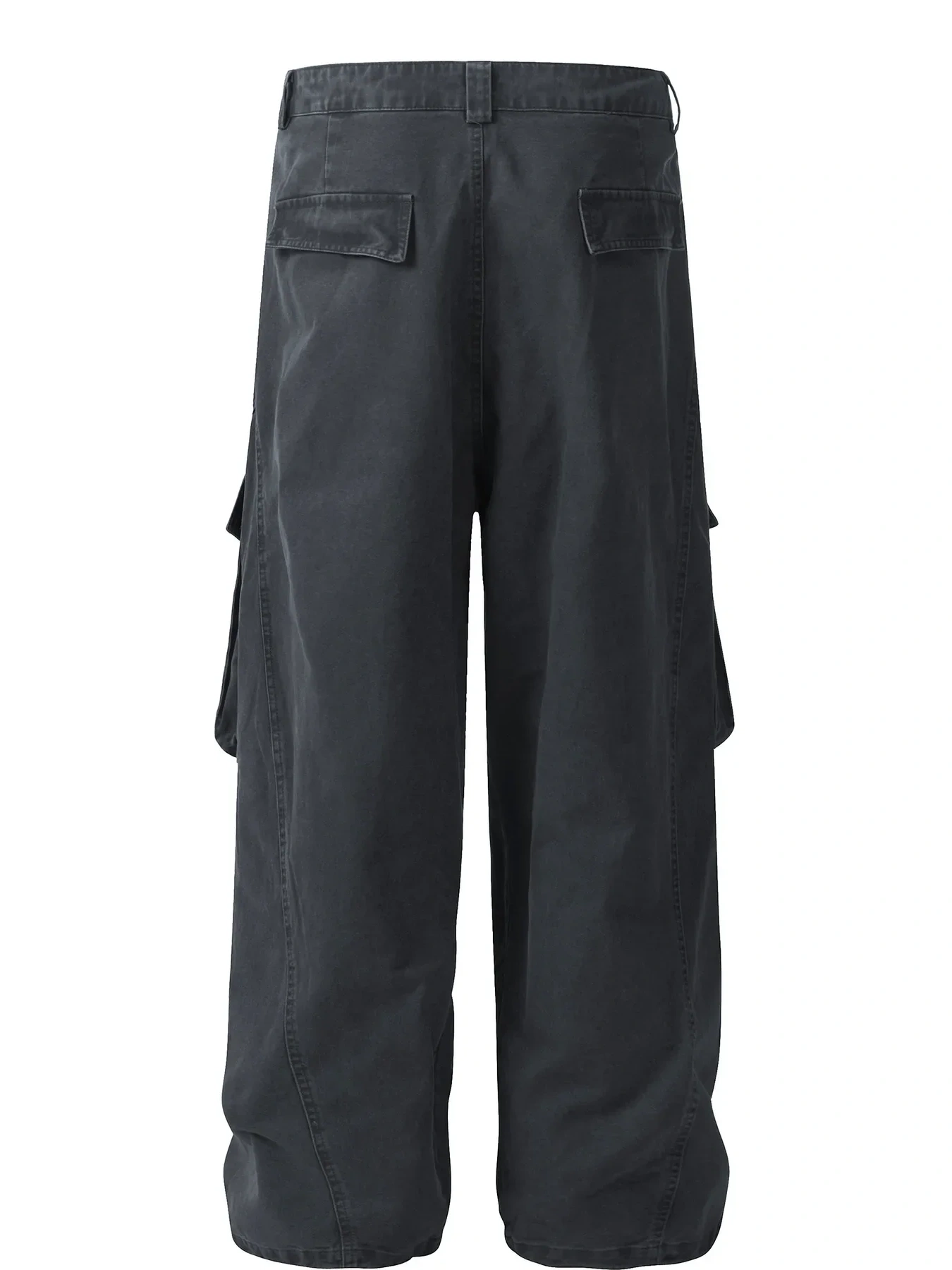 Men's Wide Leg Cargo Pants with Multi Pockets, image 4