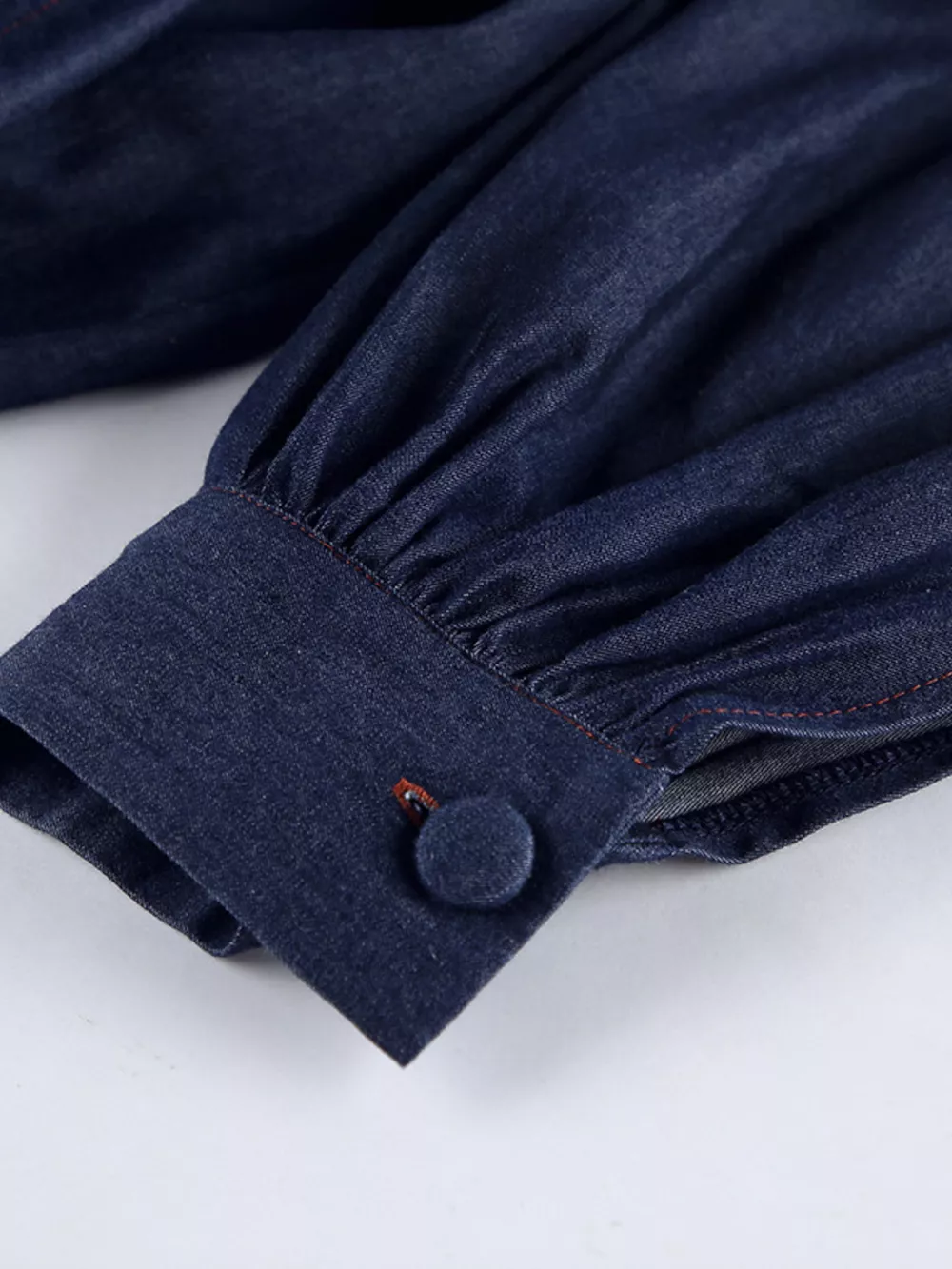 Tie Front Denim Top and Shorts Set, image 11