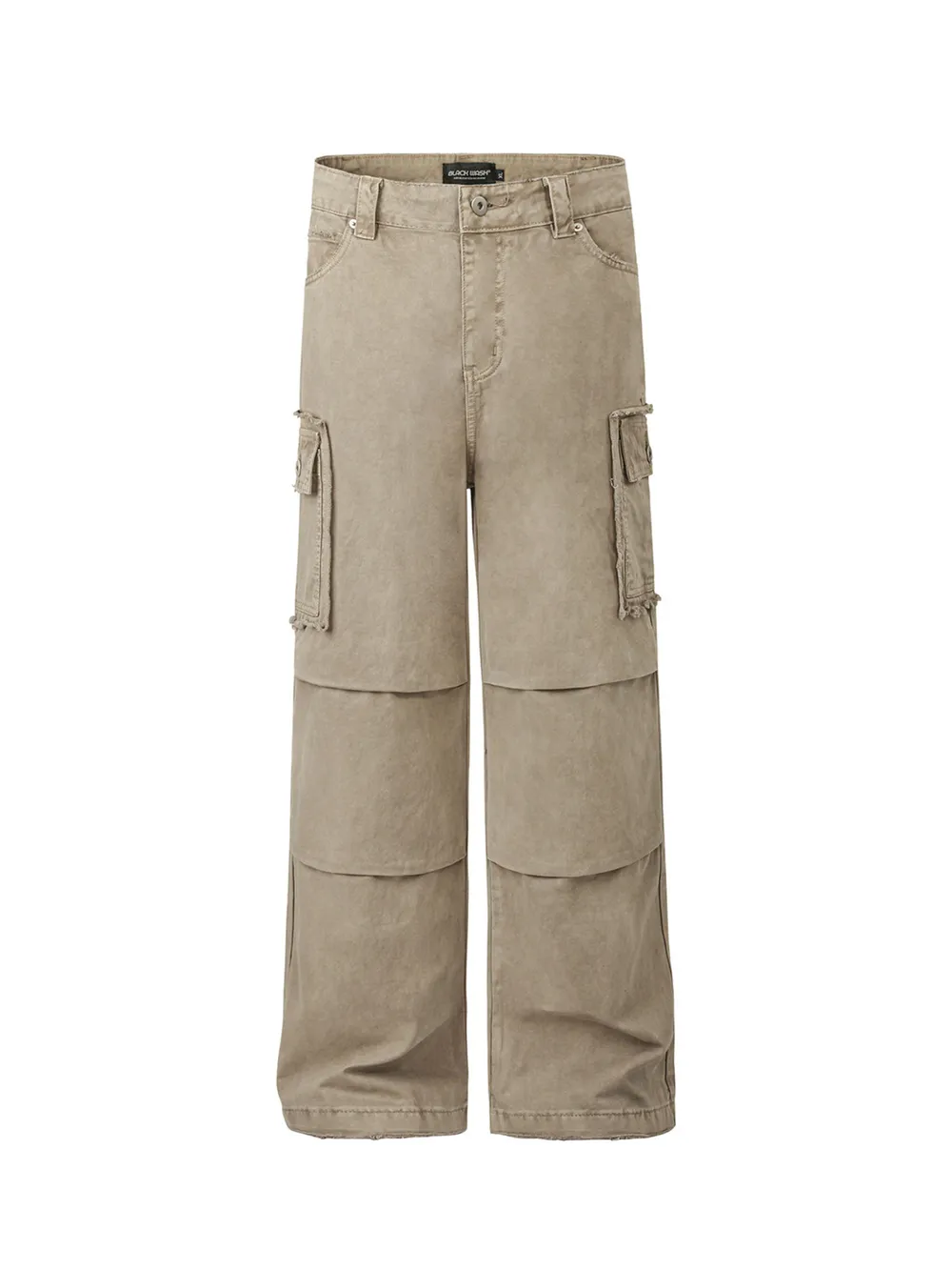 Men's Wide Leg Cargo Pants with Multi-Pockets, image 4