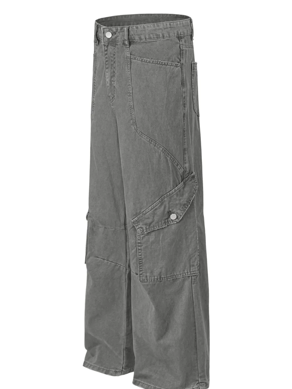 Men's Wide Leg Cargo Jeans, image 5