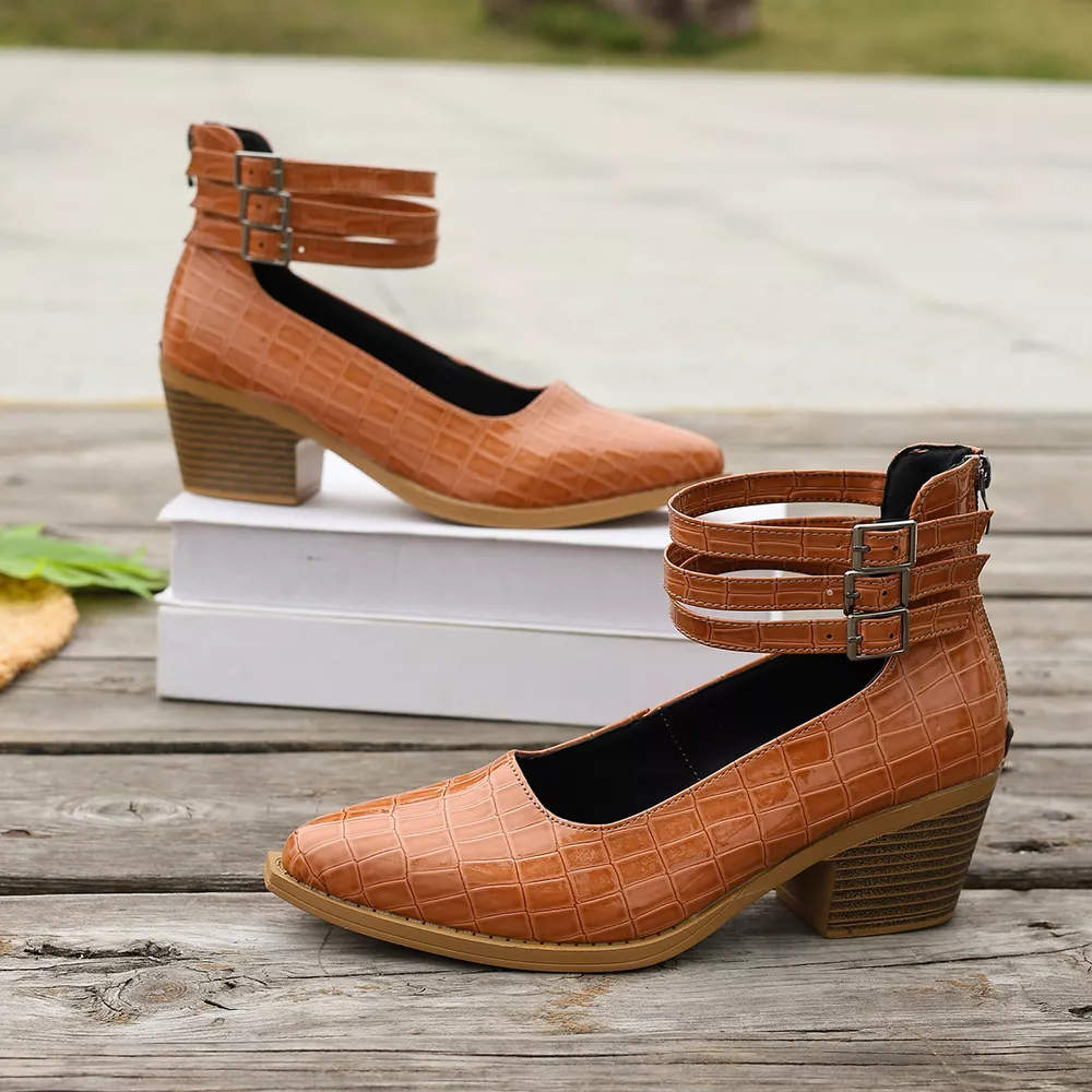 Point Toe Block Heels Pumps, image 10