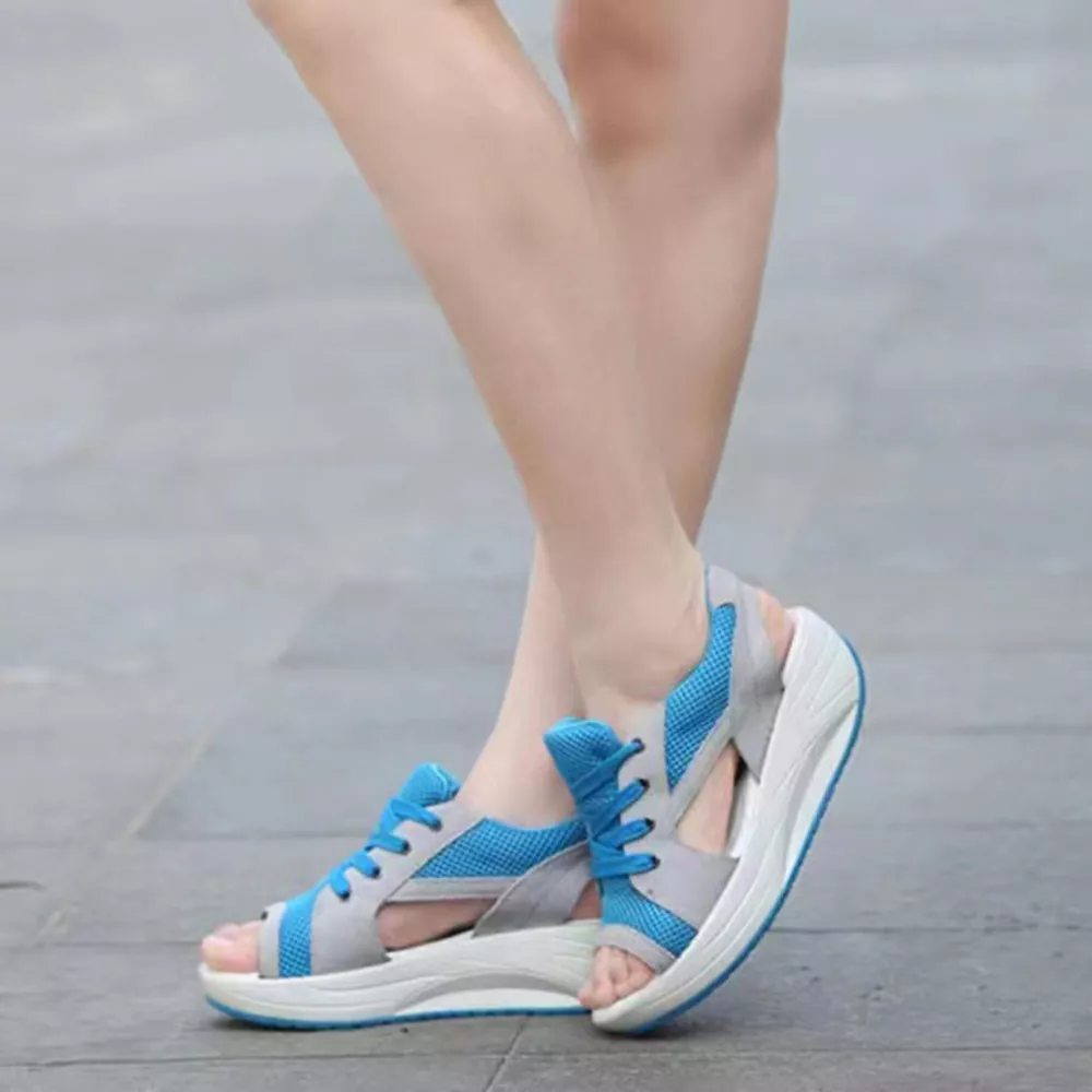 Lace Up Wedge Sandals, image 5
