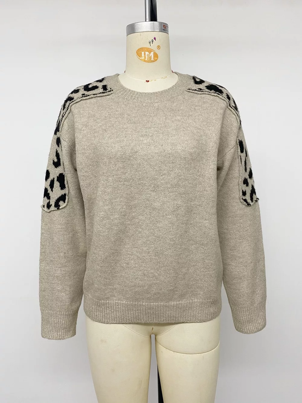 Leopard Round Neck Sweater, image 11