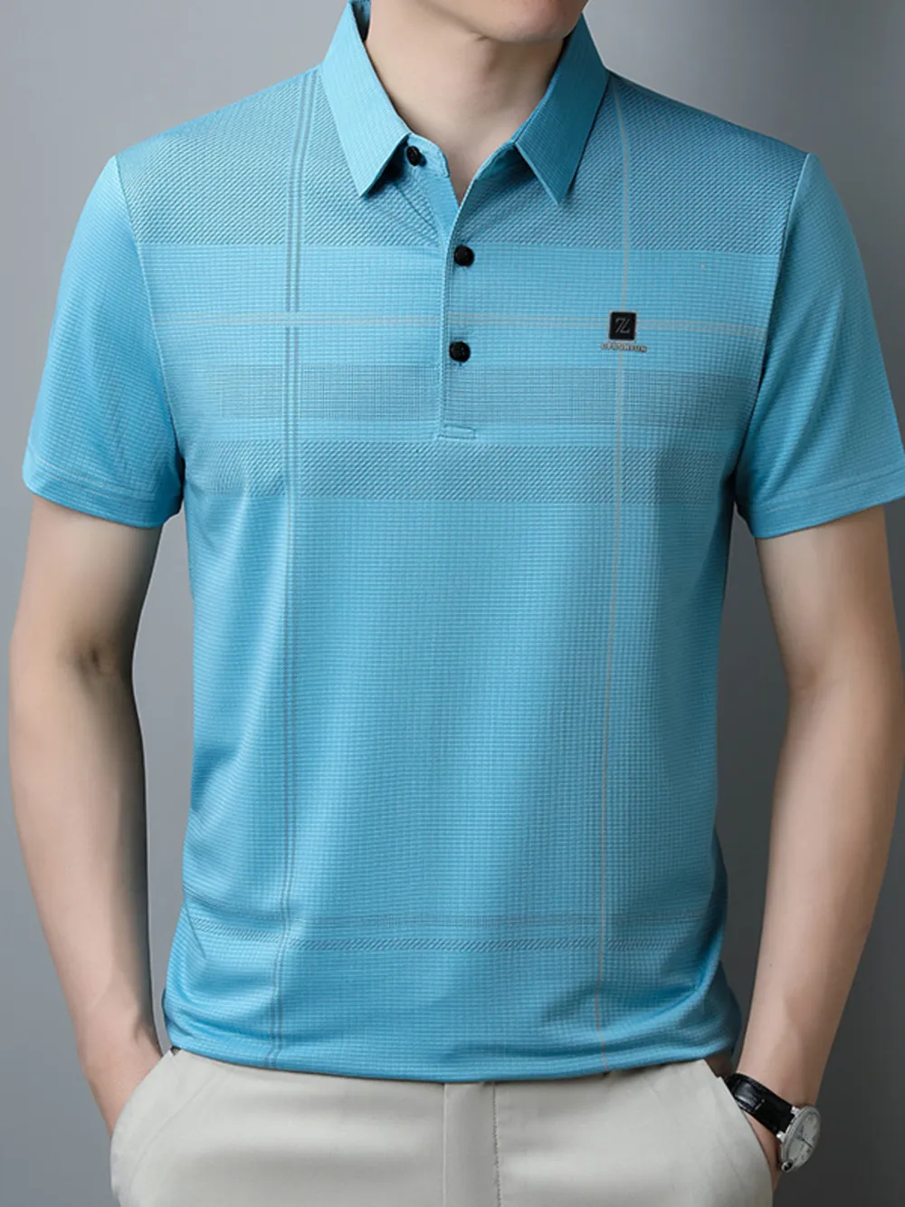 Men's Plus Size Quick-Dry Short Sleeve Polo Shirt, image 2