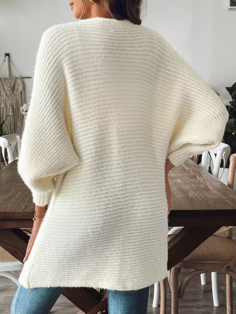 Open Front Drop Shoulder Cardigan, image 6