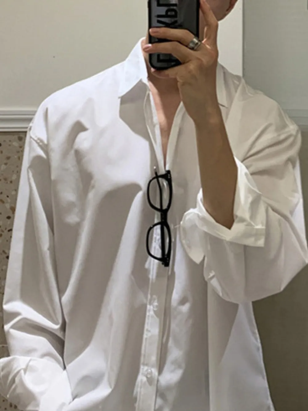 Men's Plus Size Button Up Long Sleeve Shirt, image 2