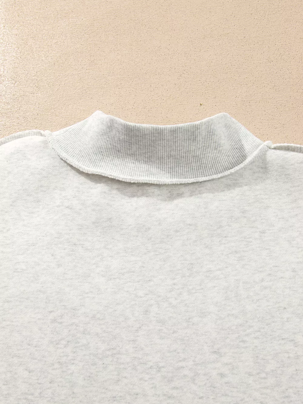 MERRY Embroidered Letter High Neck Tunic Pullover Sweatshirt, image 8