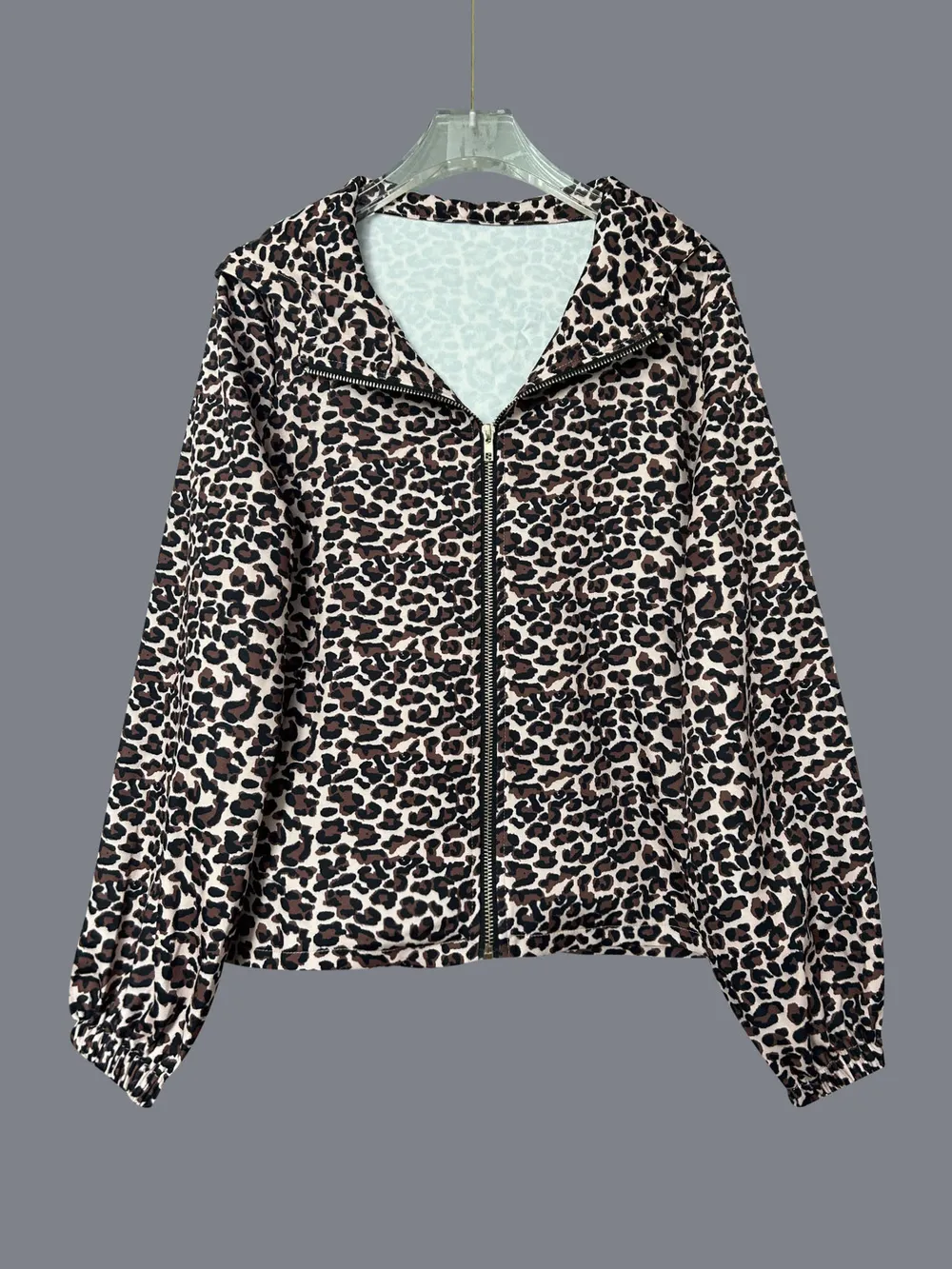 Leopard Print Zip-Up Hoodie, image 6