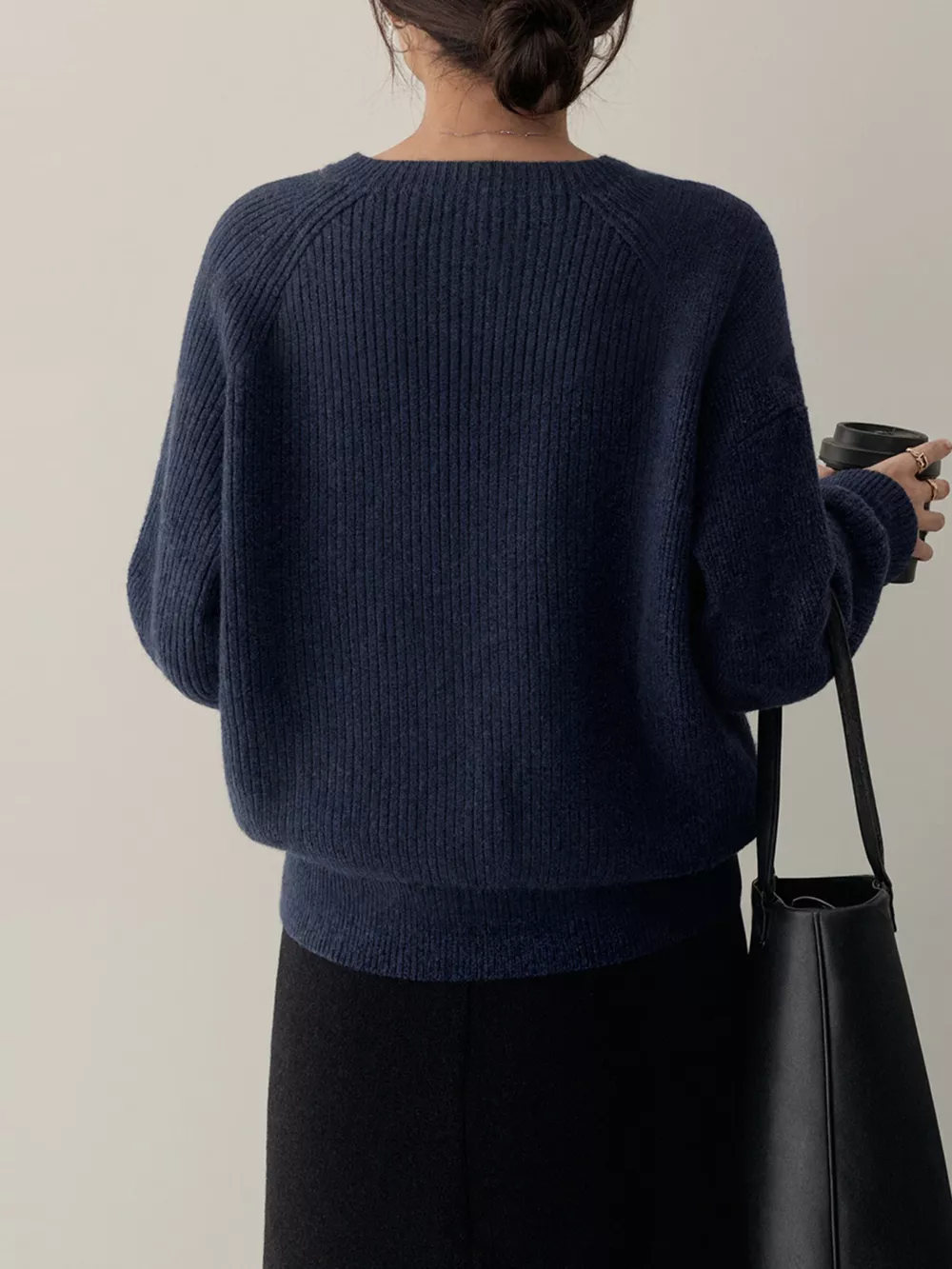 Button-Decorated Round Neck Sweater, image 6