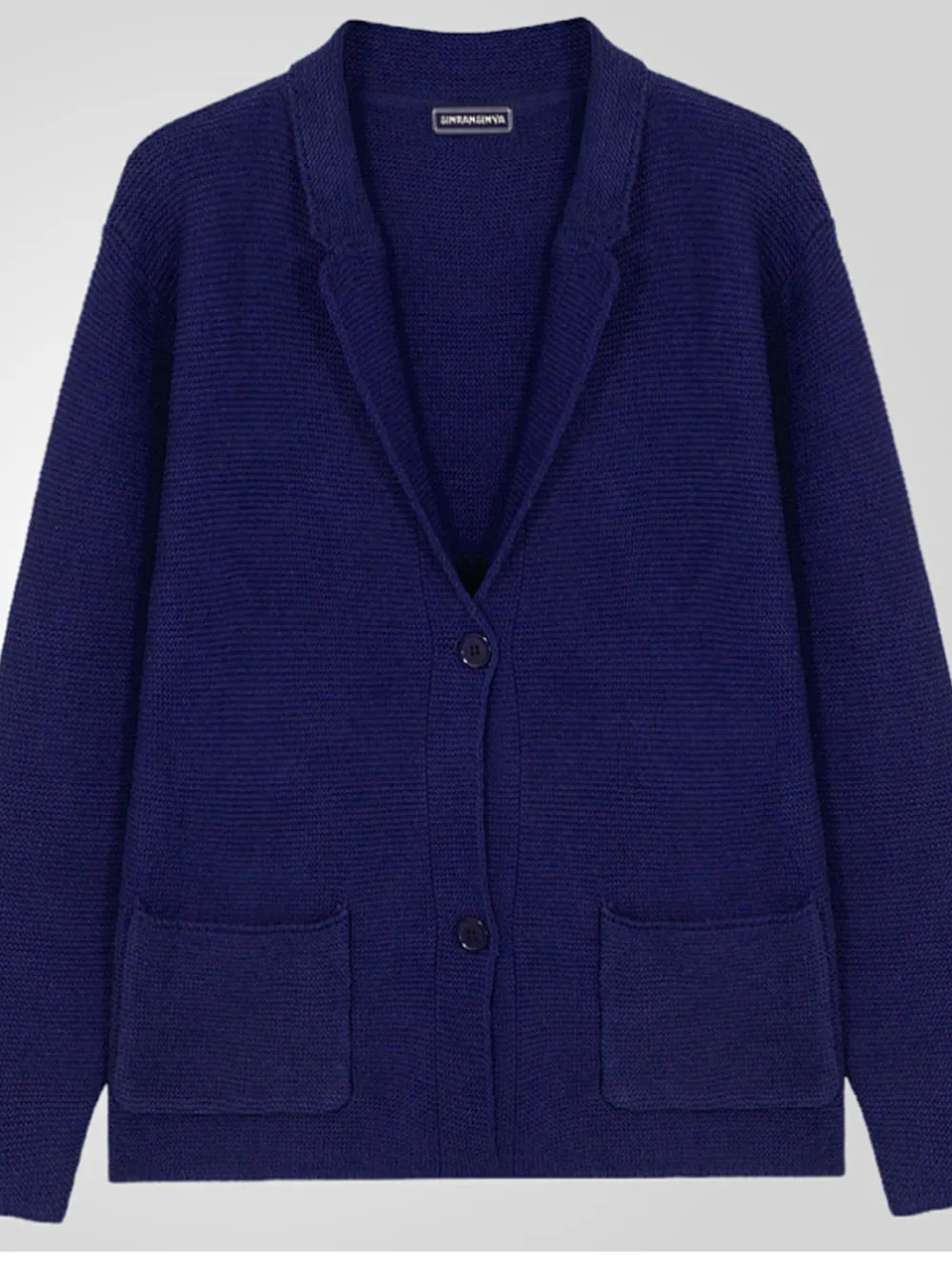 Men's Plus Size Button Up Long Sleeve Cardigan, image 3