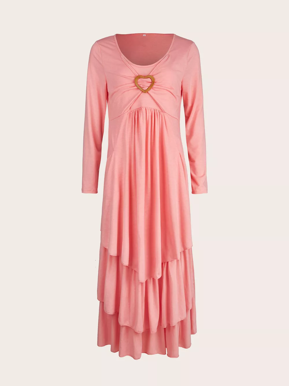 Full Size Heart-Decor Layered Midi Dress Plus Size, image 17