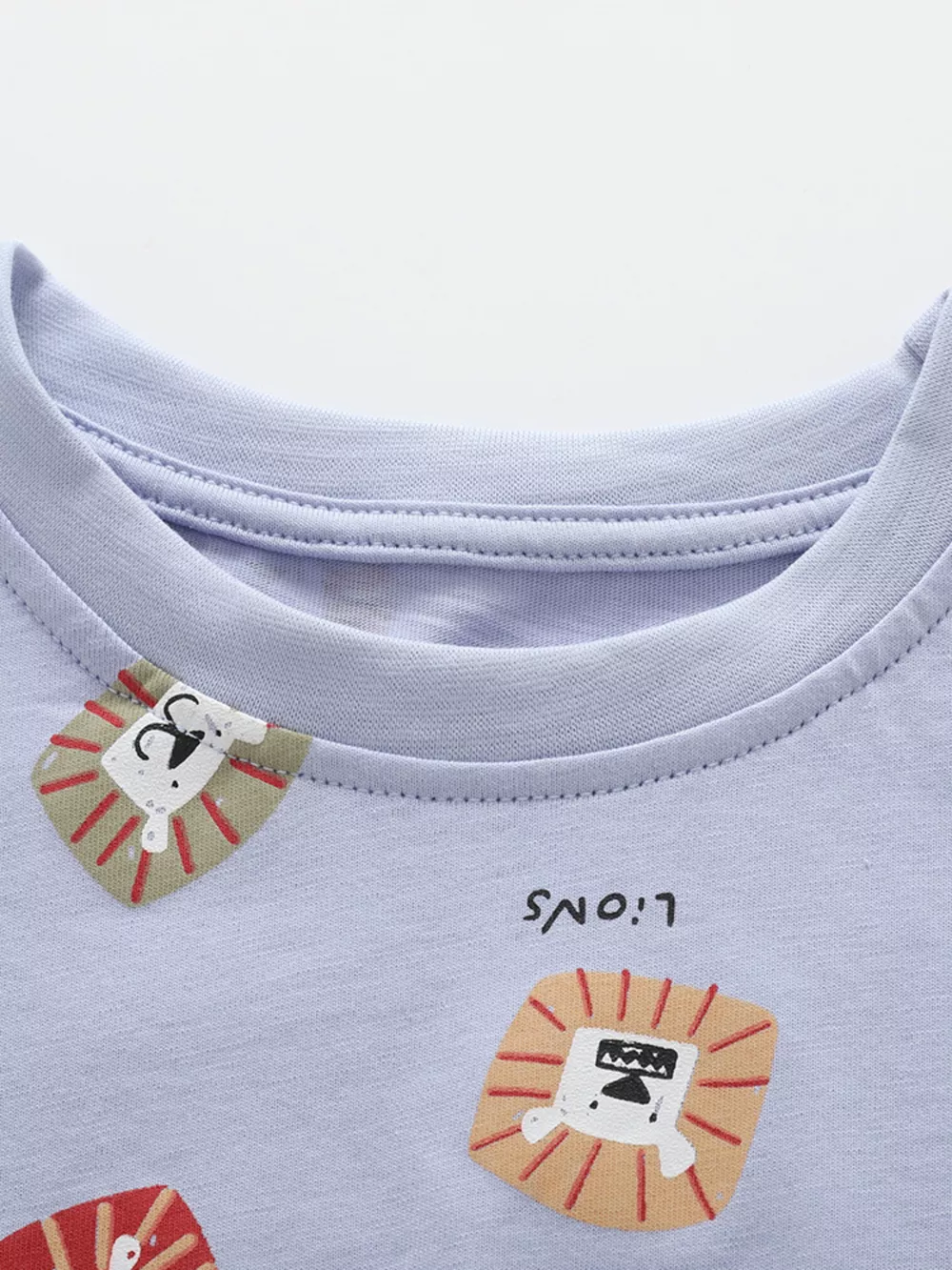 Children's Lion Print Short Sleeve Tee and Shorts Set, image 5