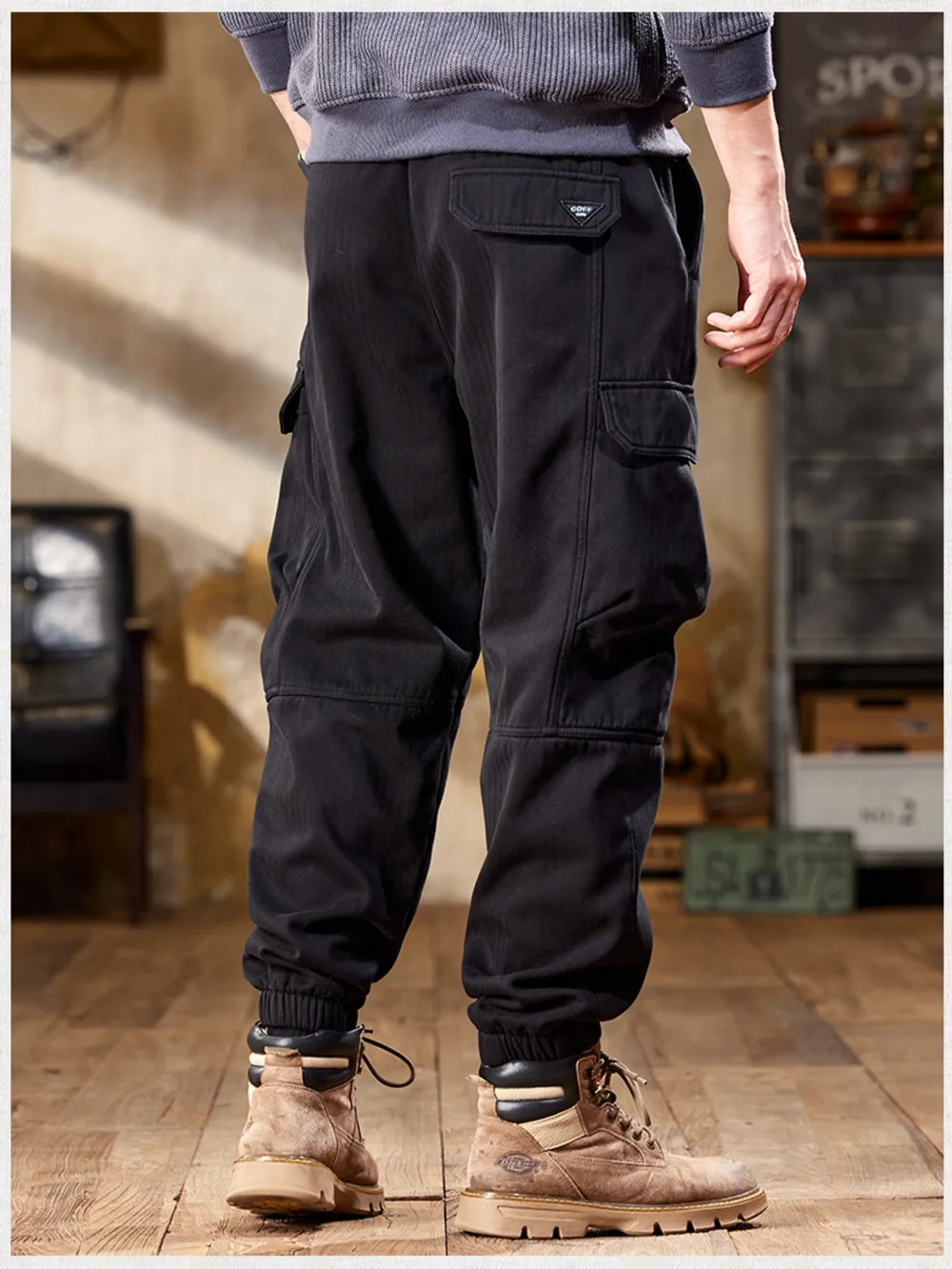 Men's Plus Size Casual Cargo Pants, image 7
