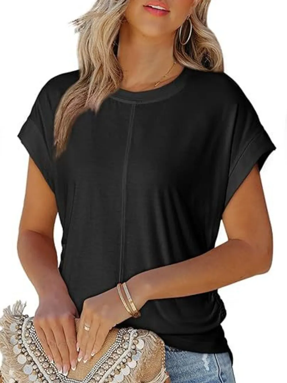Round Neck Short Sleeve T-Shirt, image 14