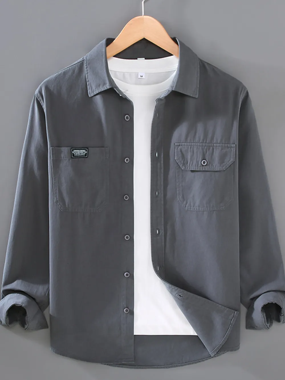 Men's Plus Size Button Up Short Sleeve Shirt, image 5