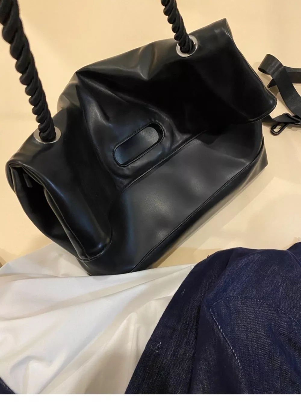 PU Leather Oversized Tote Bag, image 7