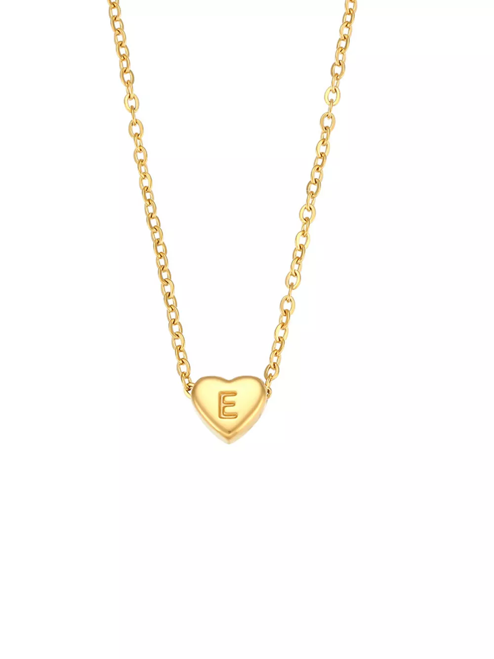 18K Gold-Plated Letter Heart Necklace, image 3
