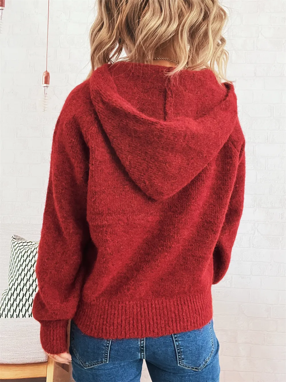 Quarter Zip Ribbed Hem Sweater, image 14