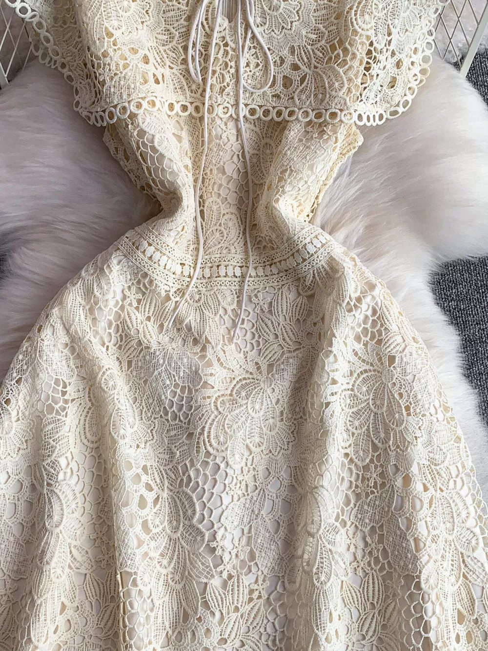 Lace Sleeveless A-Line Dress, image 15